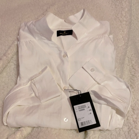 Belstaff Maeve Linen Shirt White by Belstaff - Picture 5 of 9